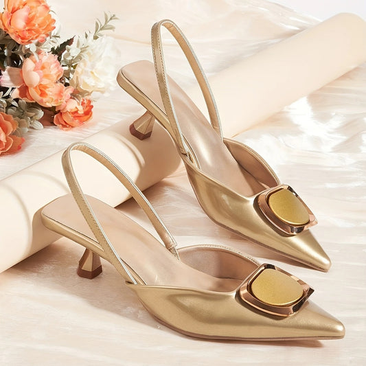 ✨ zapatos SLINGBACKS de tacón bajo. Elegantes, a la moda, cómodos. Opción de verificar el contenido antes de pagar.