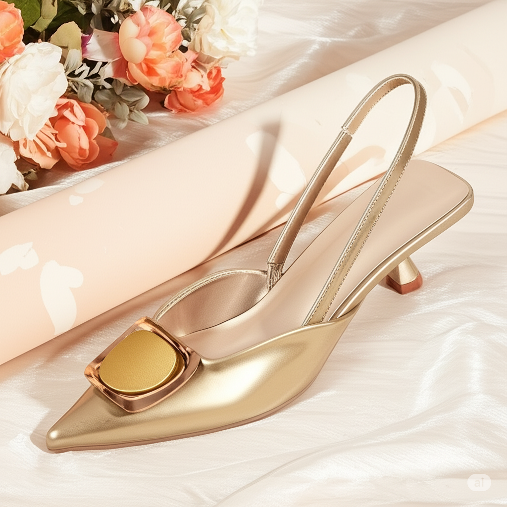✨ zapatos SLINGBACKS de tacón bajo. Elegantes, a la moda, cómodos. Opción de verificar el contenido antes de pagar.