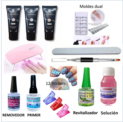 -❗ KIT FULL DE POLYGEL PROFESIONAL ❗ TODO LO NECESARIO PARA EXTENSIONES DE UÑAS – CONTRAENTREGA