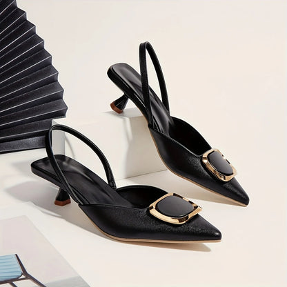 ✨ zapatos SLINGBACKS de tacón bajo. Elegantes, a la moda, cómodos. Opción de verificar el contenido antes de pagar.