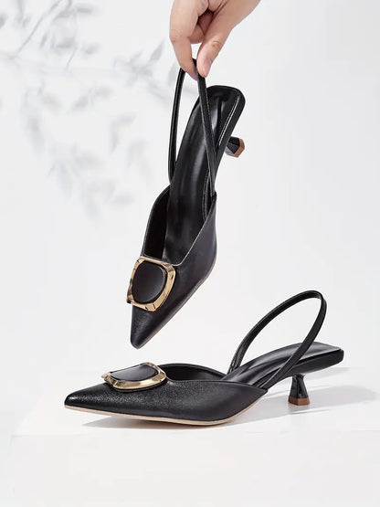 ✨ zapatos SLINGBACKS de tacón bajo. Elegantes, a la moda, cómodos. Opción de verificar el contenido antes de pagar.